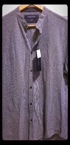 Zara man slim fit grey short sleeve button up